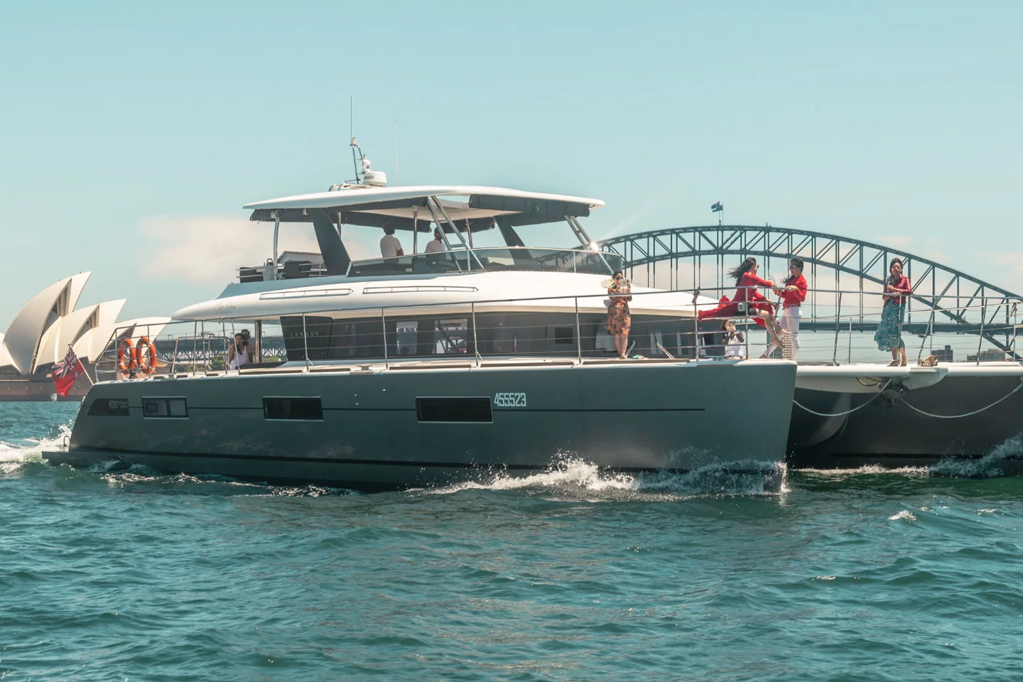 Luxury yacht on Sydney Harbour